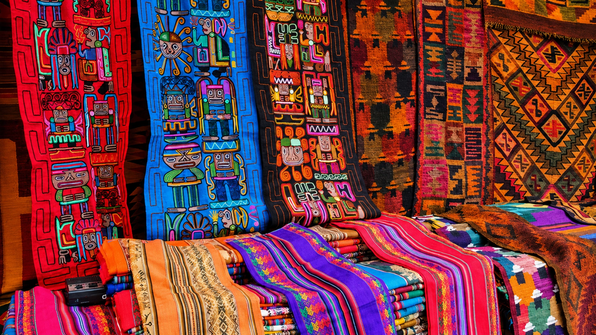 Andean textiles Sacred Valley Peru