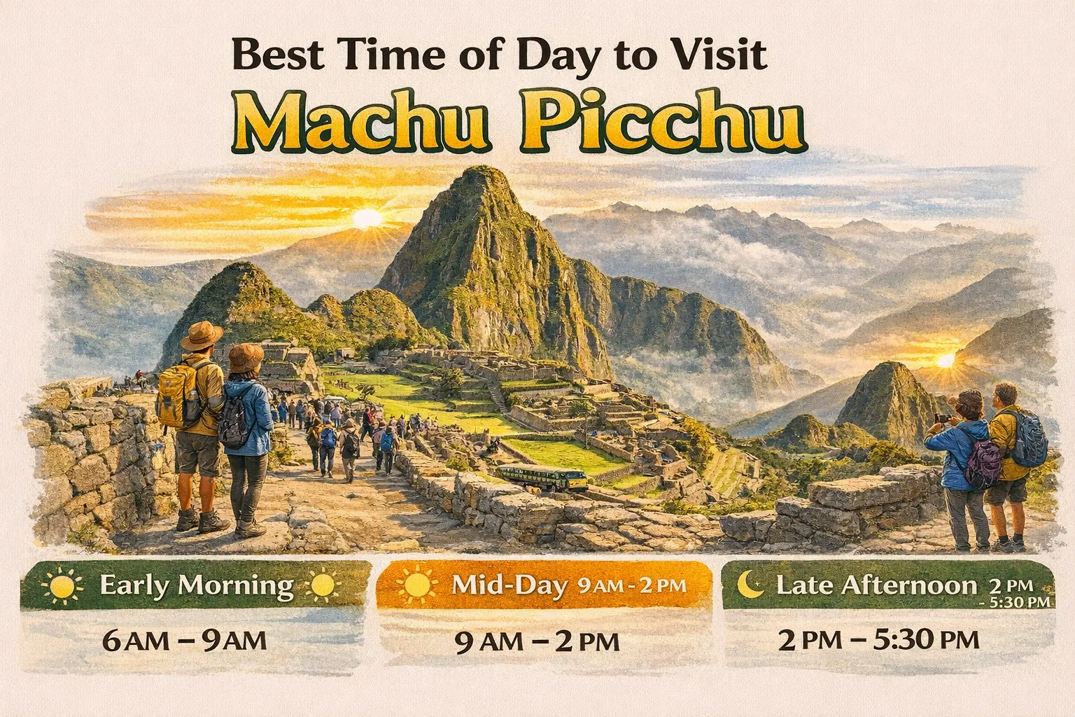 Best time of day to visit Machu Picchu