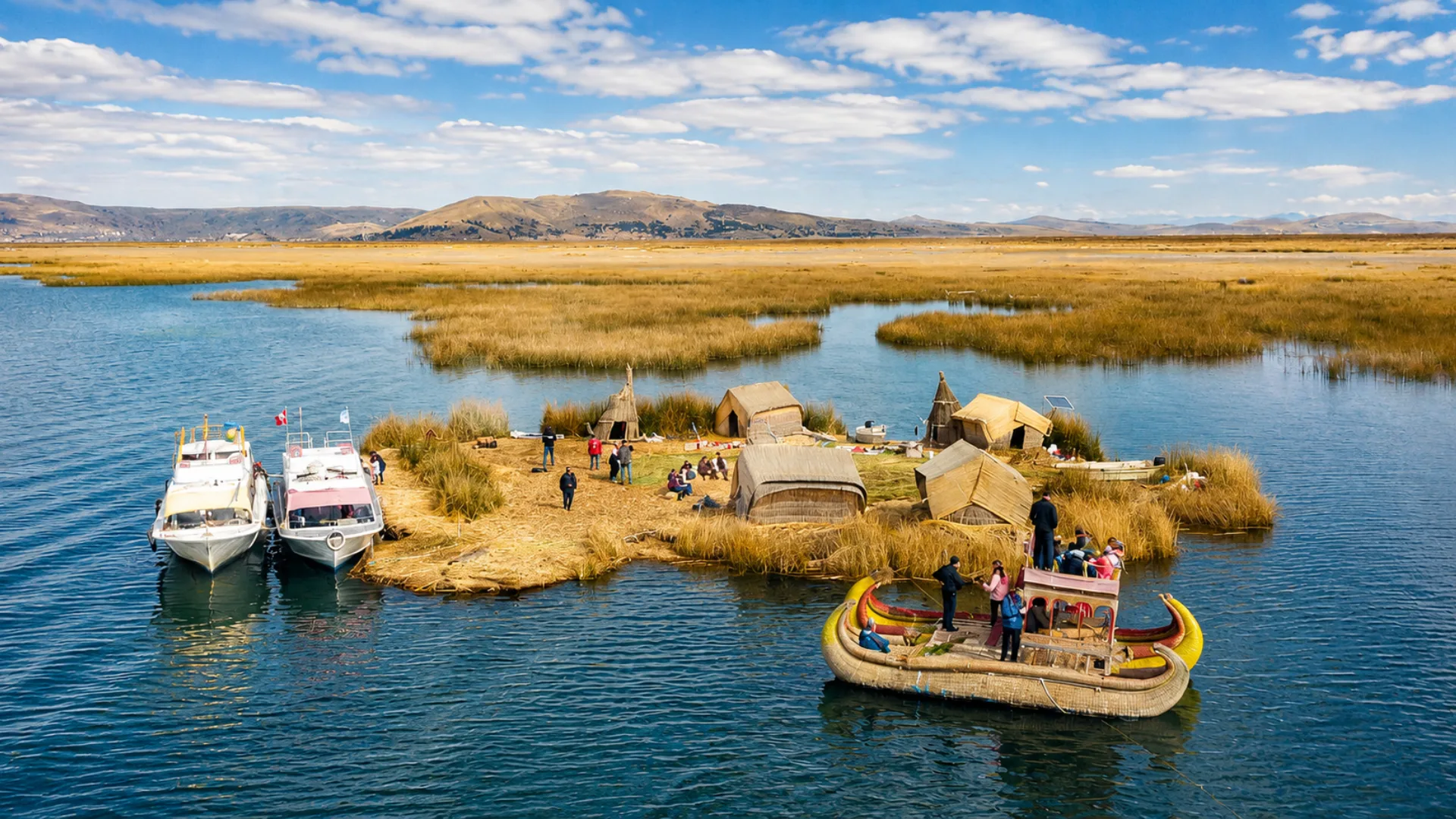 Boat tour to the Uros Islands from Puno