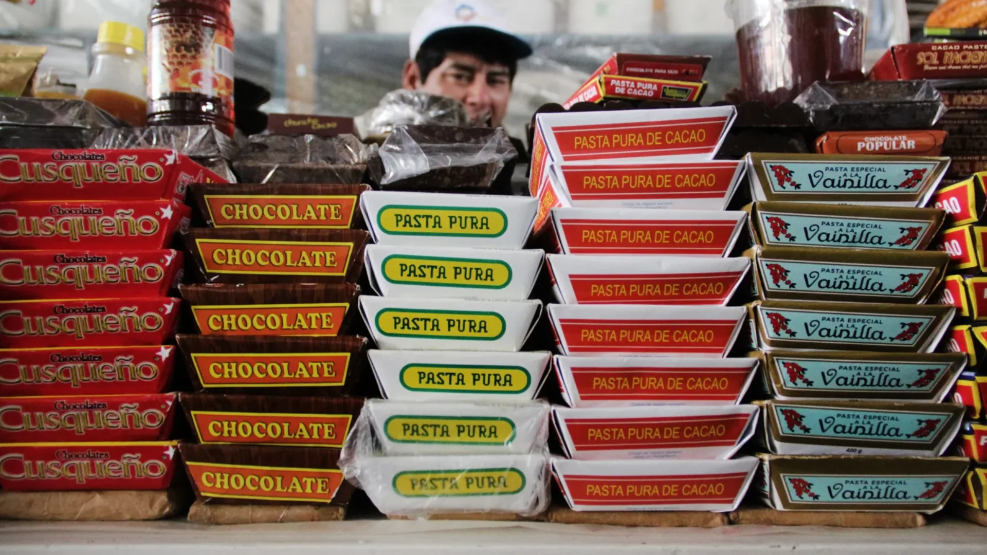 Buying local sweets in Cusco markets