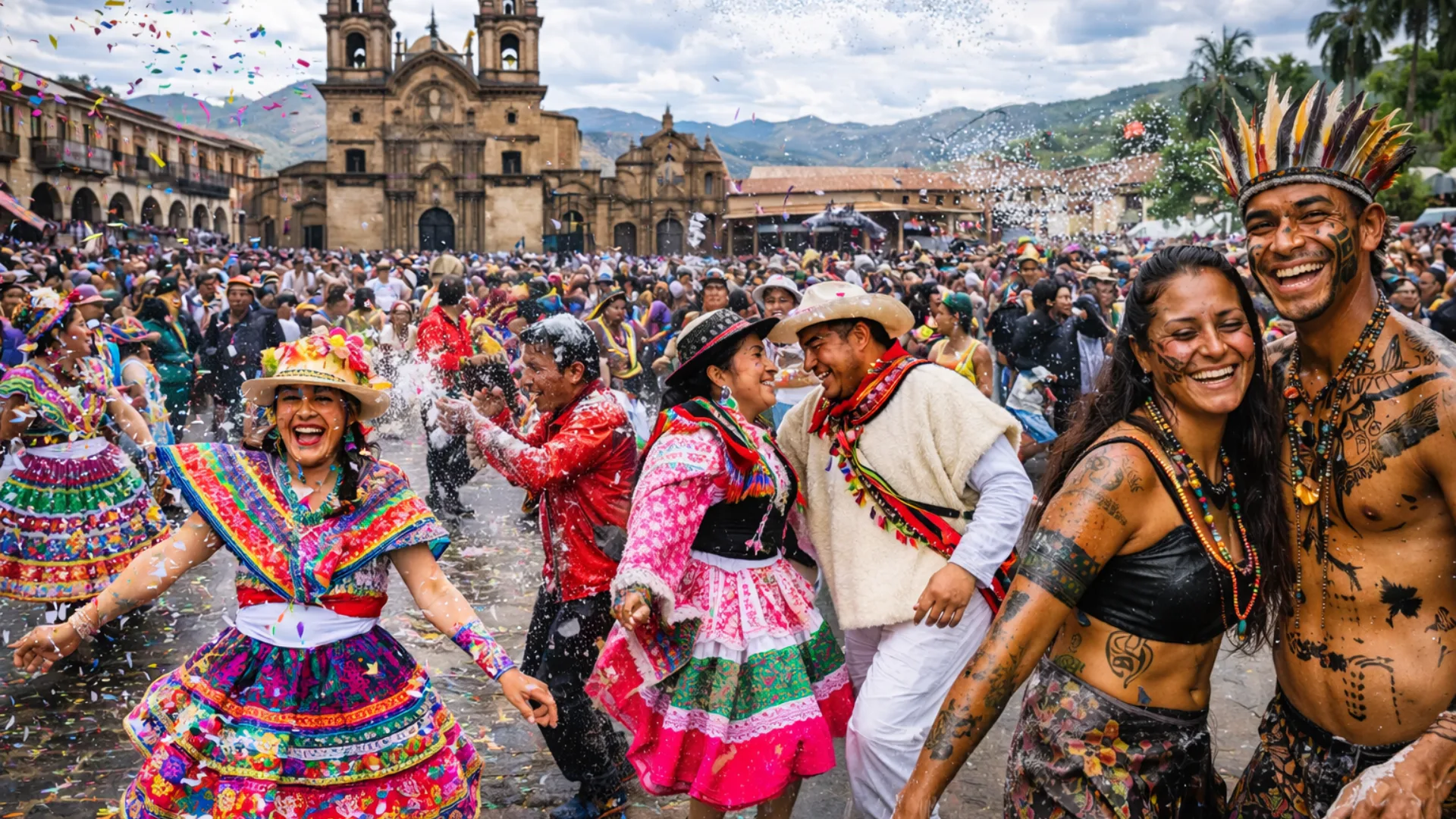 Celebración de Carnavales en el Perú