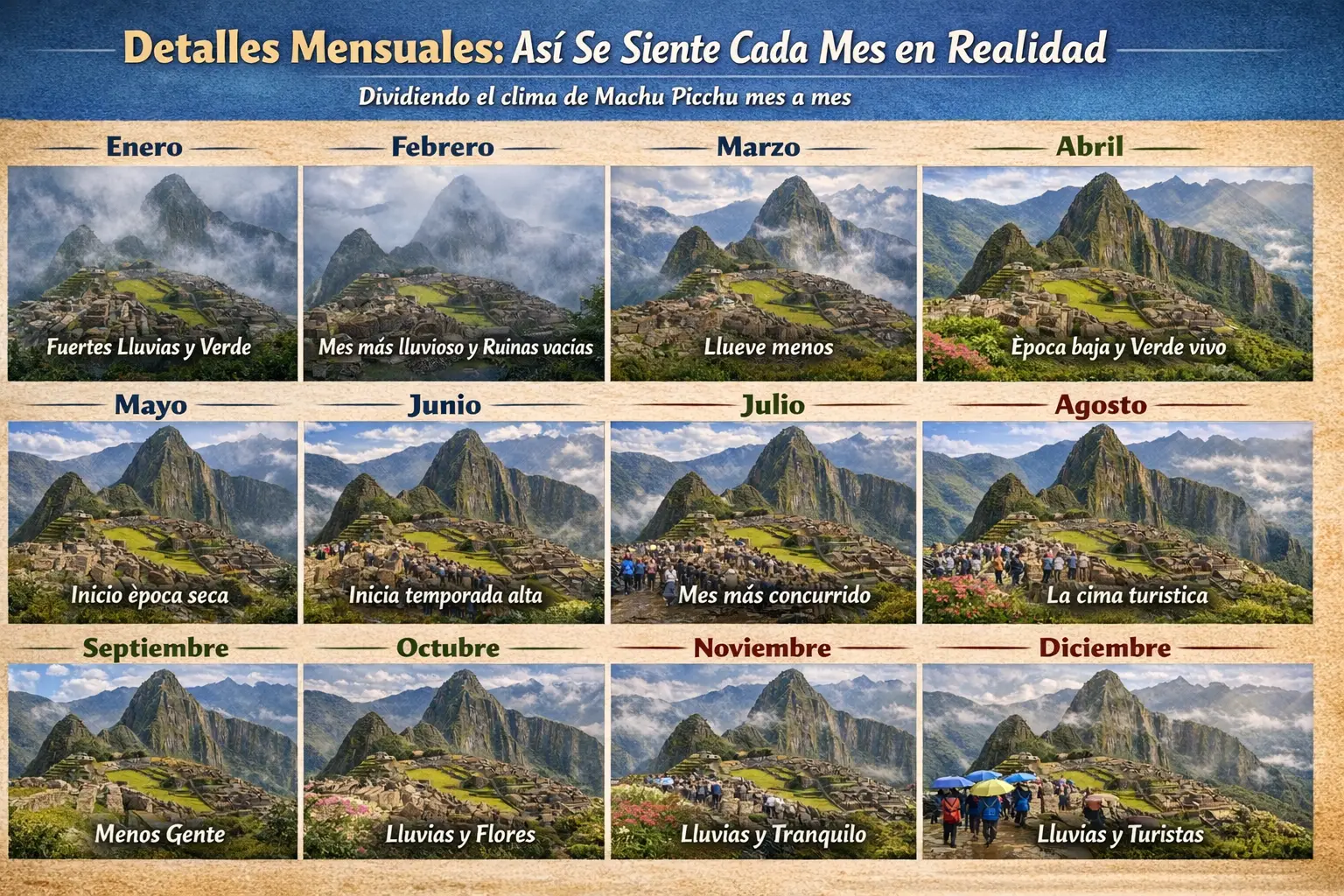 Clima de Machu Picchu durante todo el año