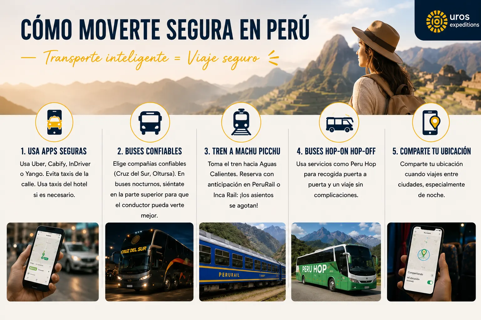 Cómo desplazarse con seguridad en Perú