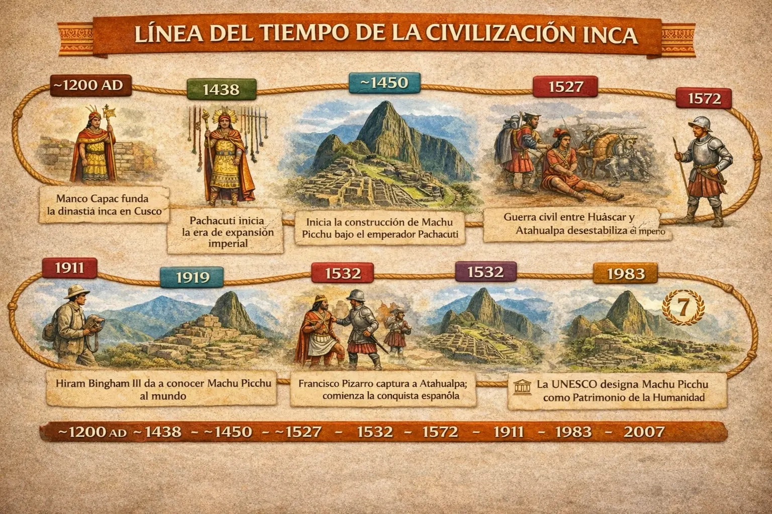 Cronología de la civilización inca
