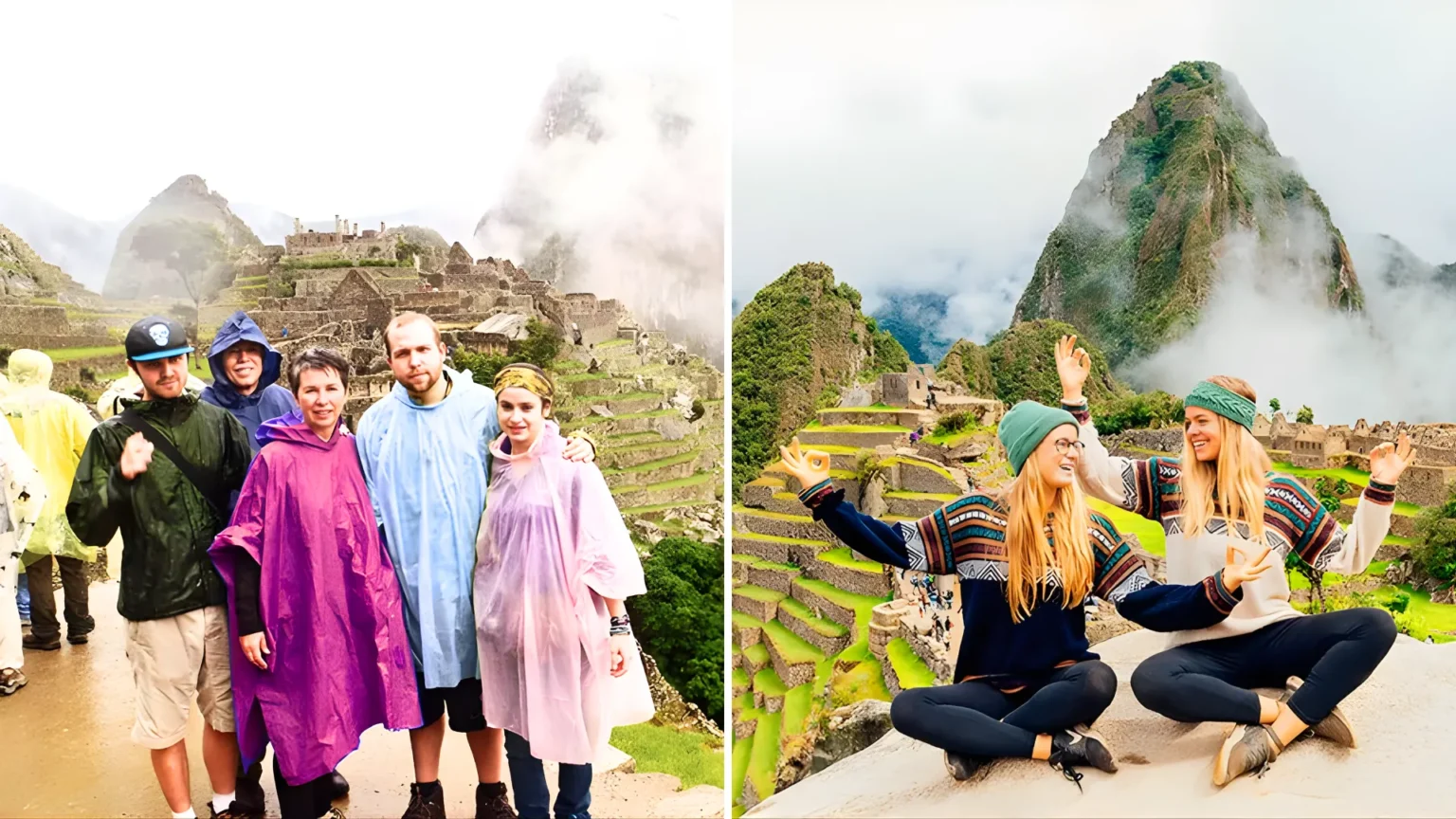 Diferentes condiciones climáticas en Machu Picchu