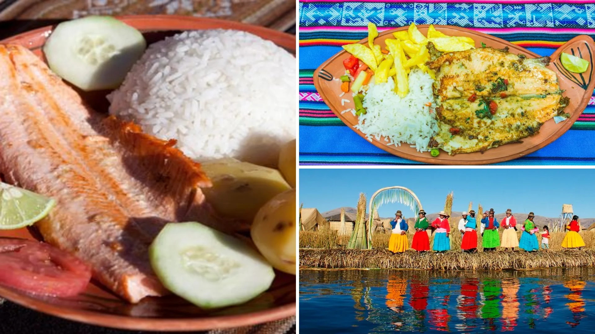 Eating on the Uros Floating Islands