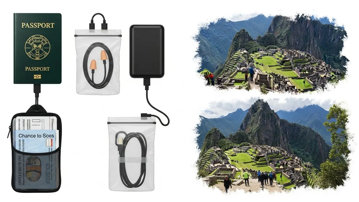 Electronics and documents required for the Inca Trail