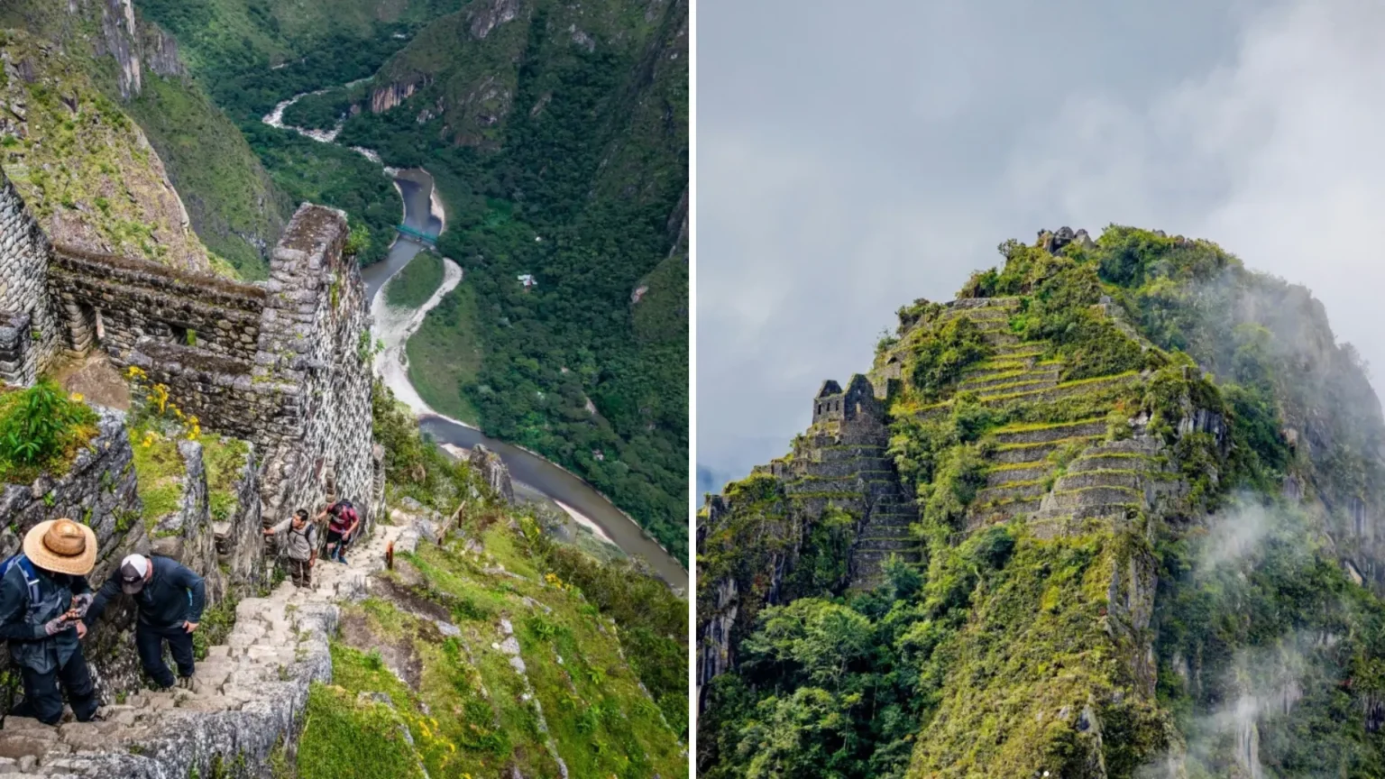Escaleras de la Muerte en la montaña Huayna Picchu