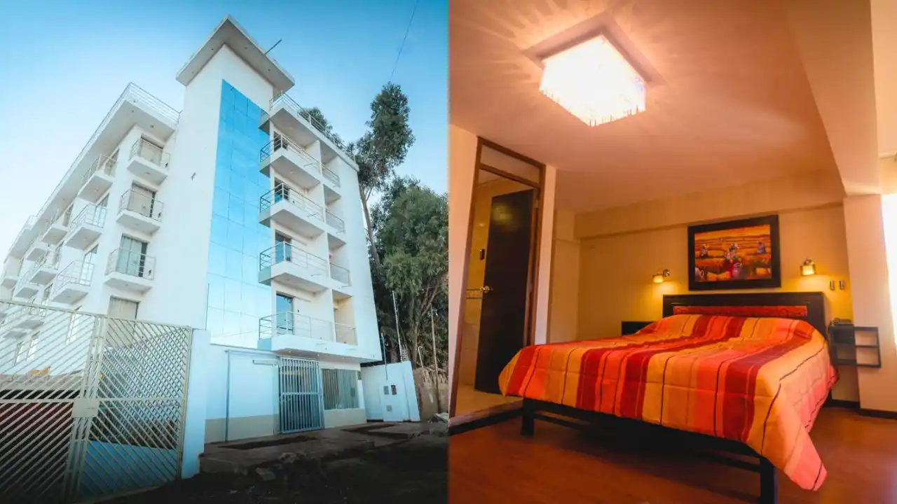Facade and Standard double room