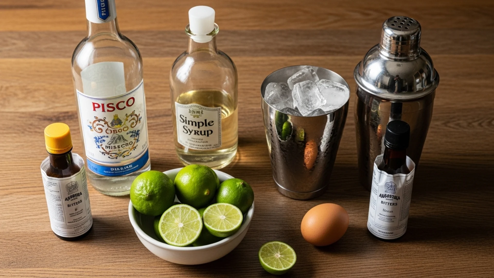 Ingredientes del Pisco Sour