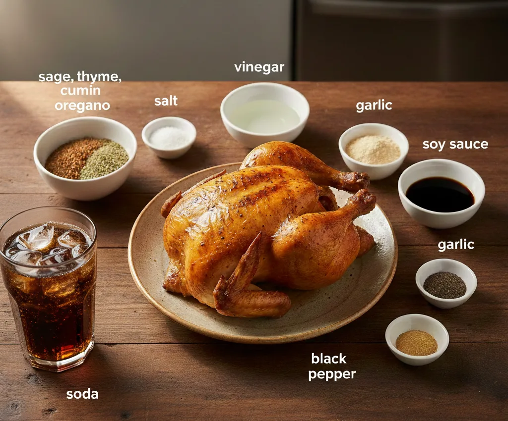 Ingredients of Peruvian Roast Chicken