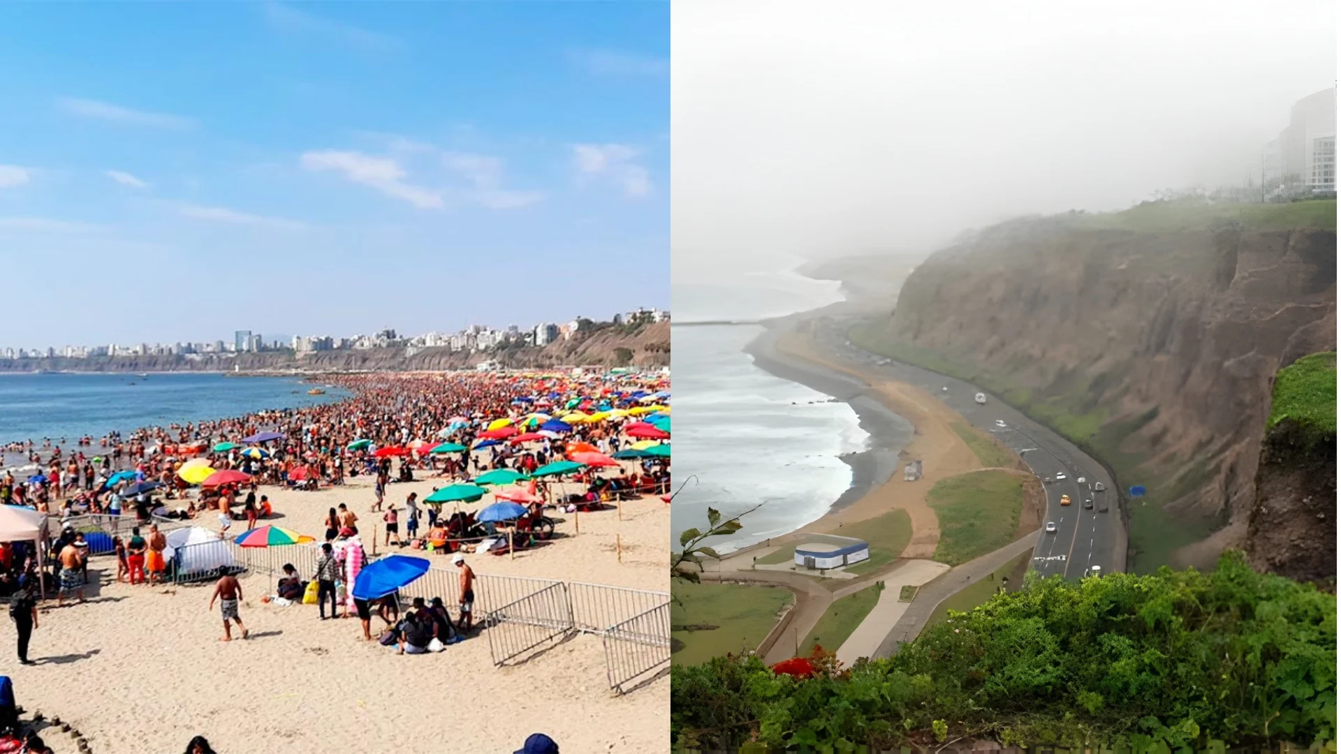 Lima summer and winter