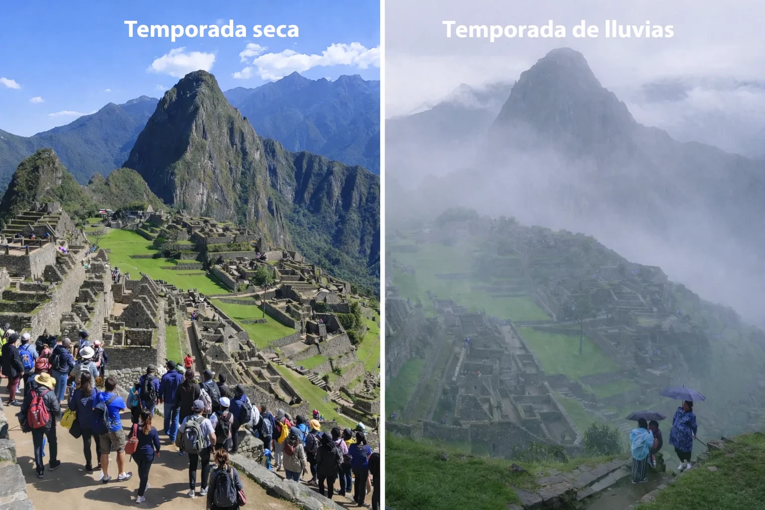Machu Picchu en dos estaciones