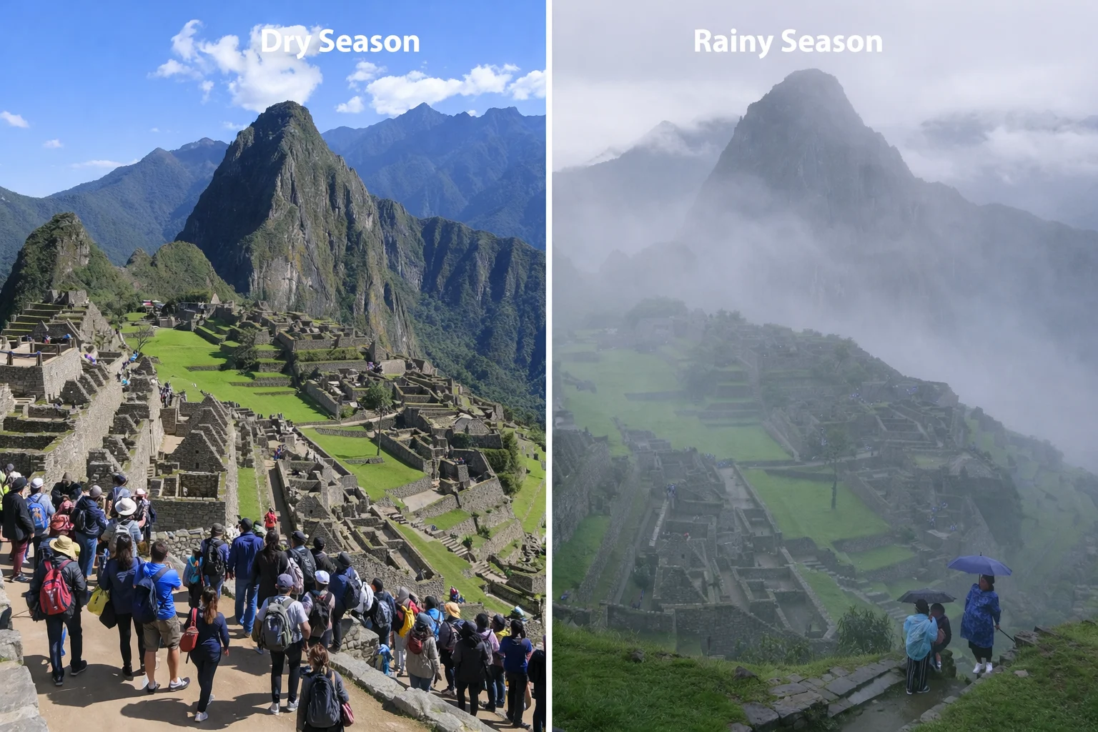 Machu Picchu in Two Seasons