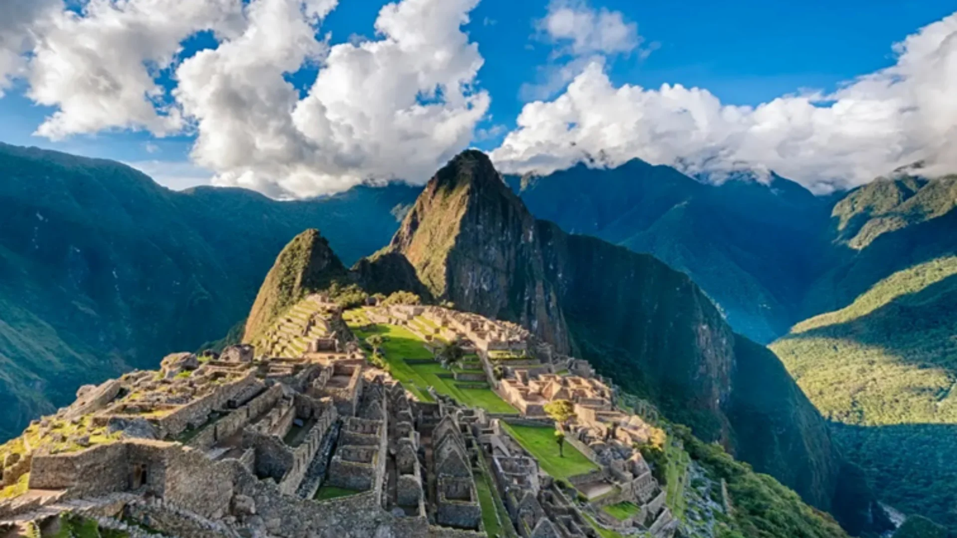 Machu Picchu under clear blue sky
