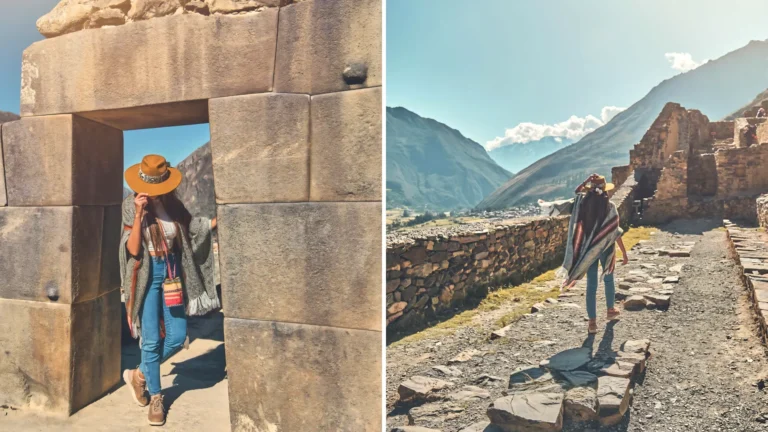 Mujer que viaja sola por el Valle Sagrado de Perú