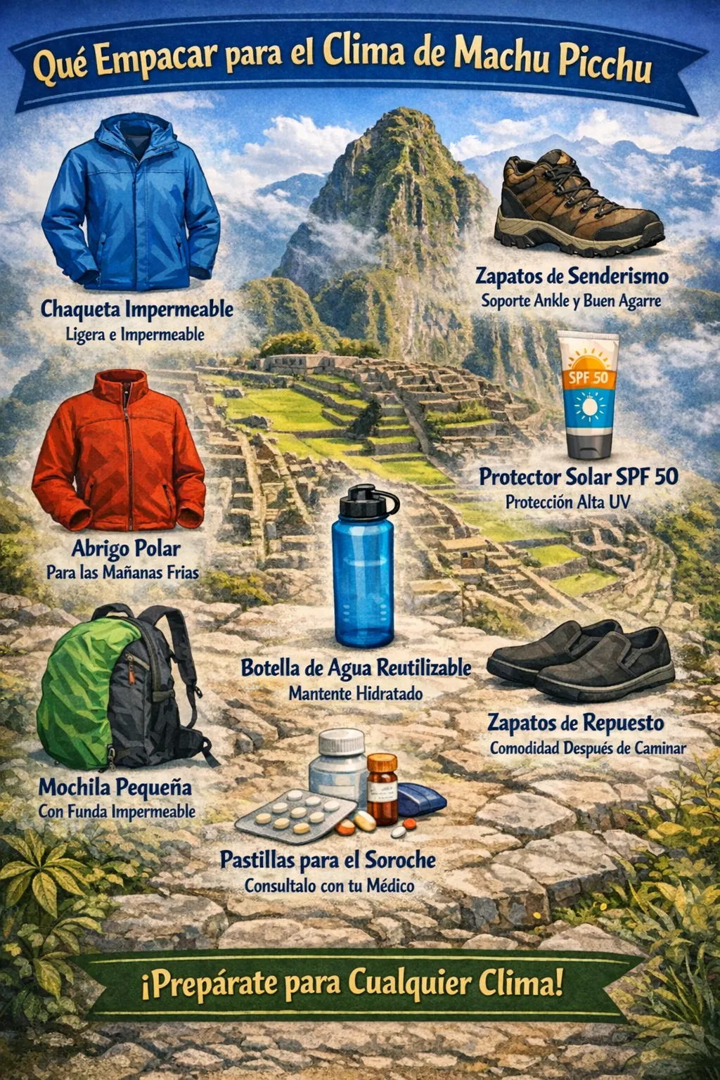 Qué empacar para el clima de Machu Picchu