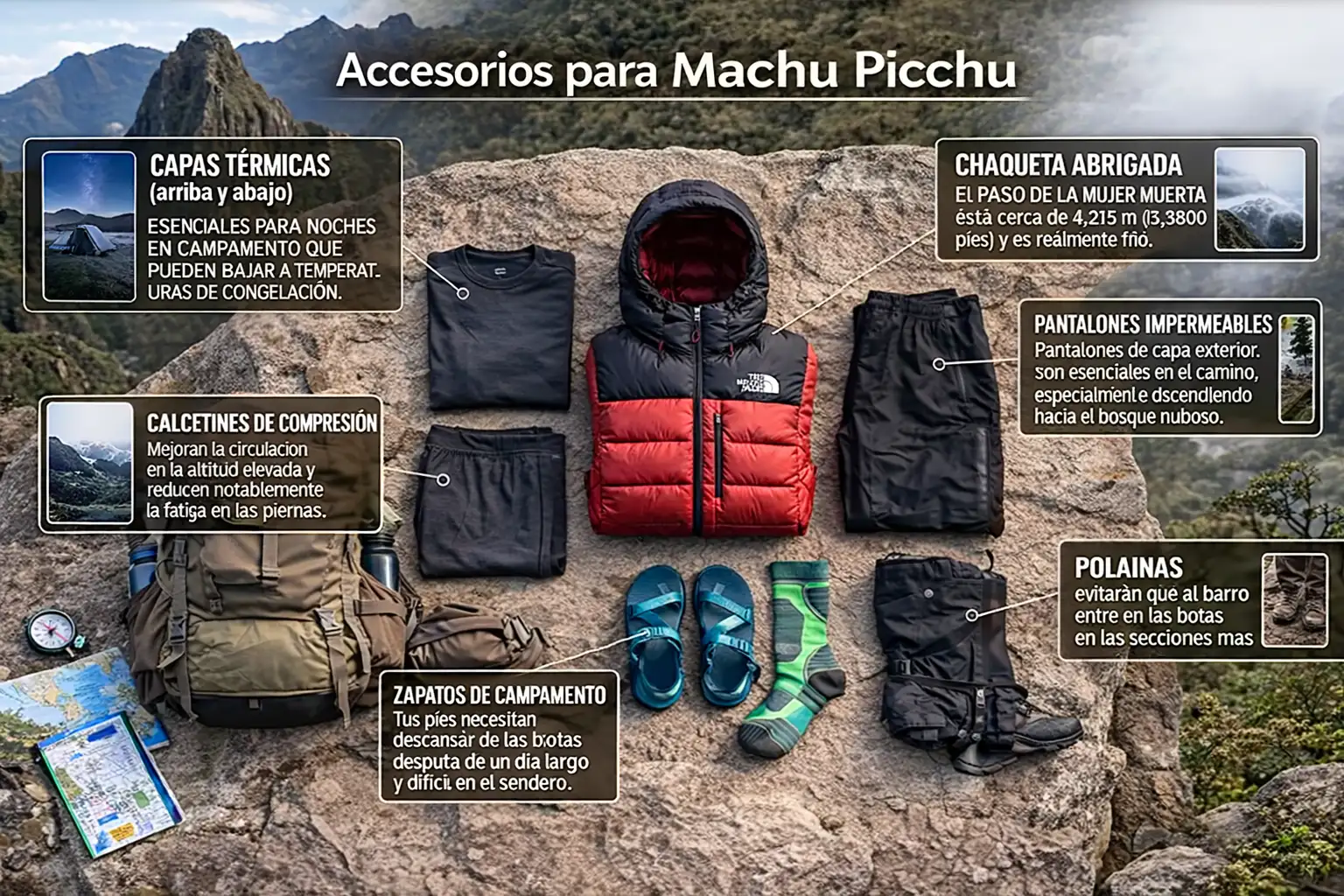 Qué llevar en la mochila para el Camino Inca