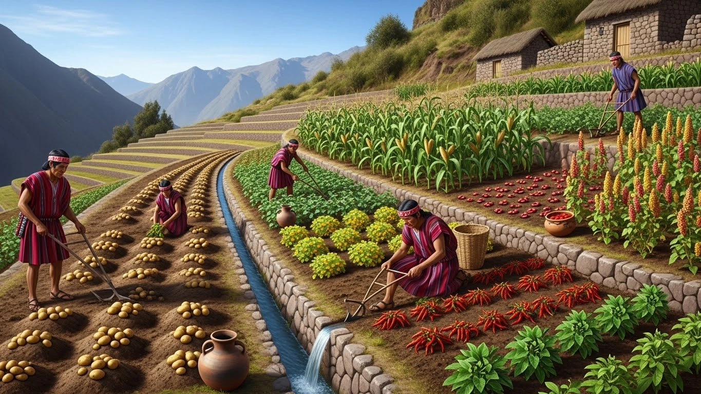 The Incas cultivated