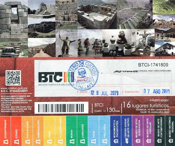 Tourist Ticket Price