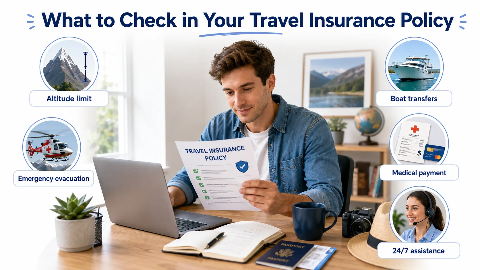 Traveler checking Lake Titicaca insurance coverage
