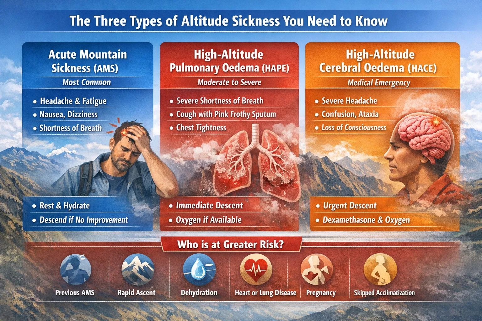Types of altitude sickness