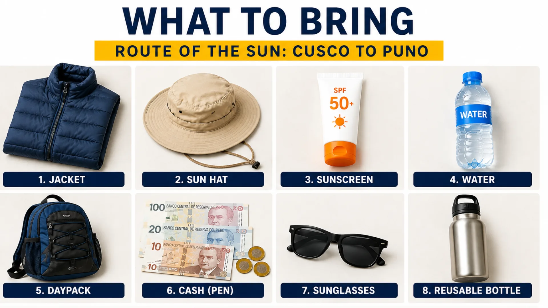 What to Pack for the Trip from Cusco to Puno
