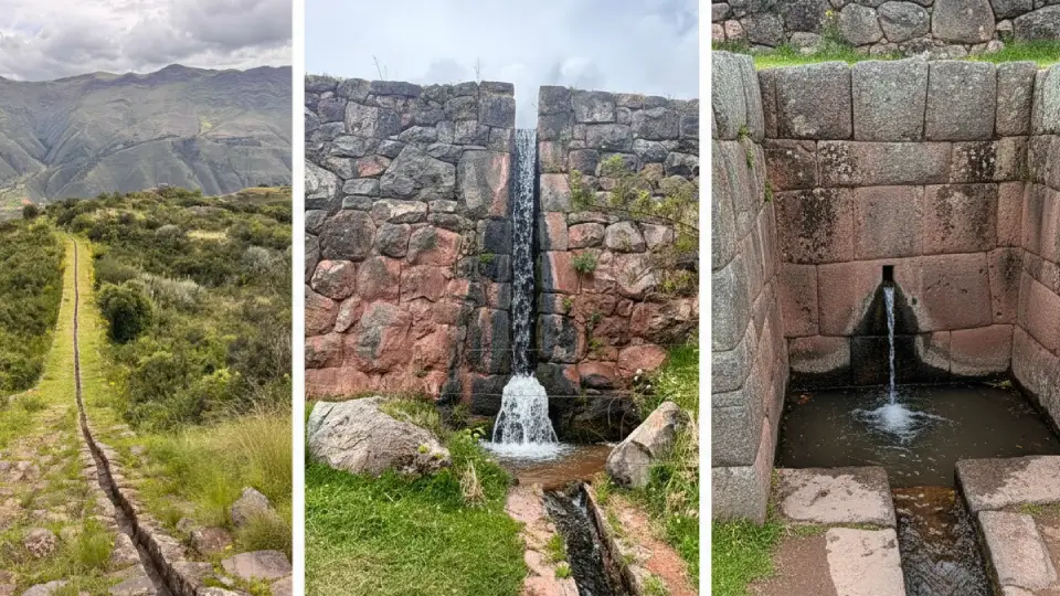 Canal de agua en la agricultura Inca