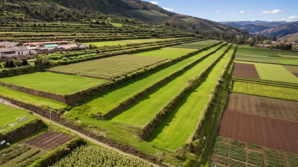 Andenes de Zurite Cusco, donde aun s practica la agricultura