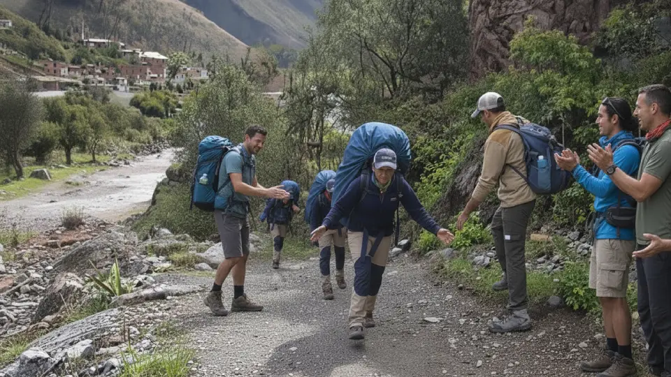 Los heroes de camino Inca, porteadores locales que nos acompañan durante el Camino Inca.