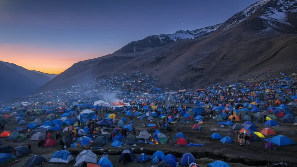 Camping spaces at the Sanctuary of the Lord of Qoyllority