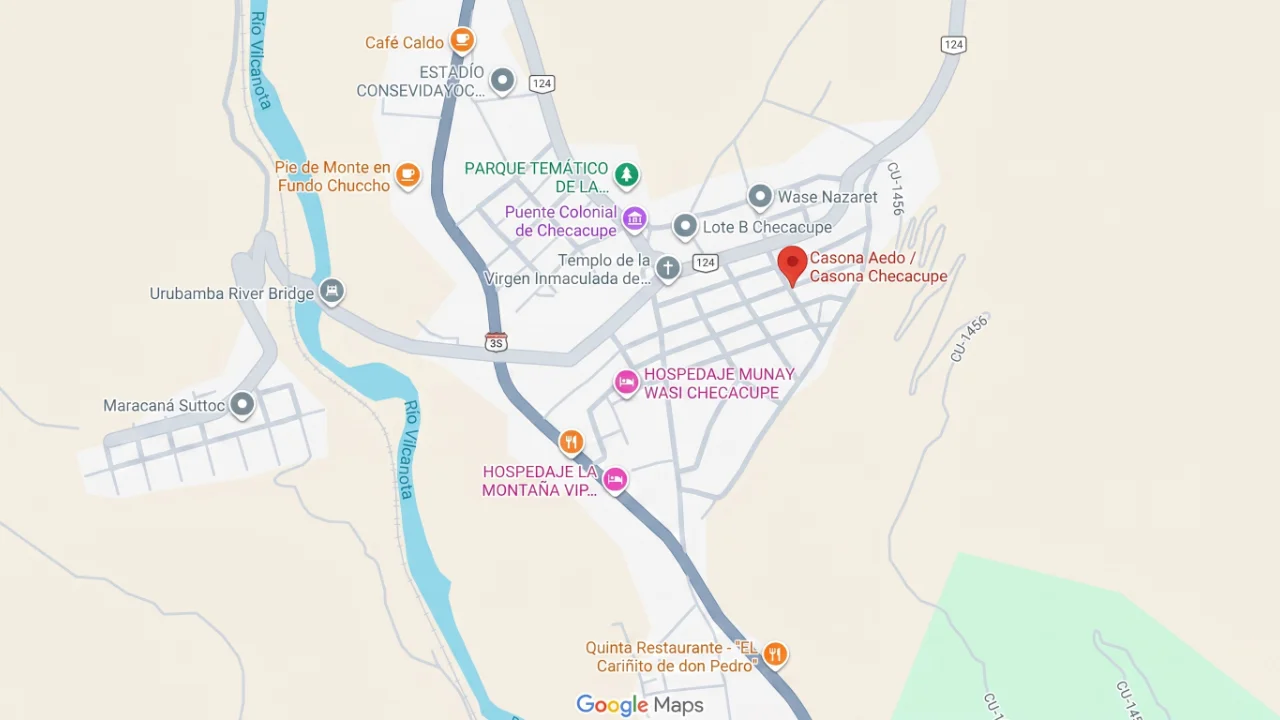 Location Map of Casona Checacupe