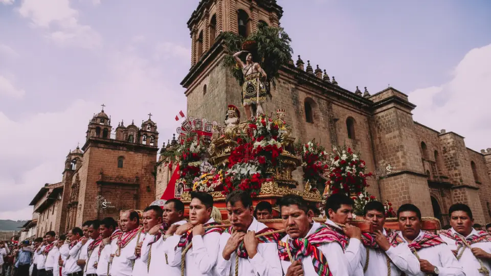 Procesion dell Patron de San Sebastian en Corpus Cristi cusqueño