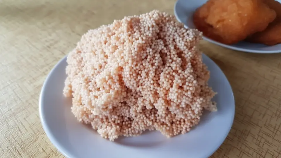 Huevera de pescado remojado uzado en la preparacion del Chiriuchu