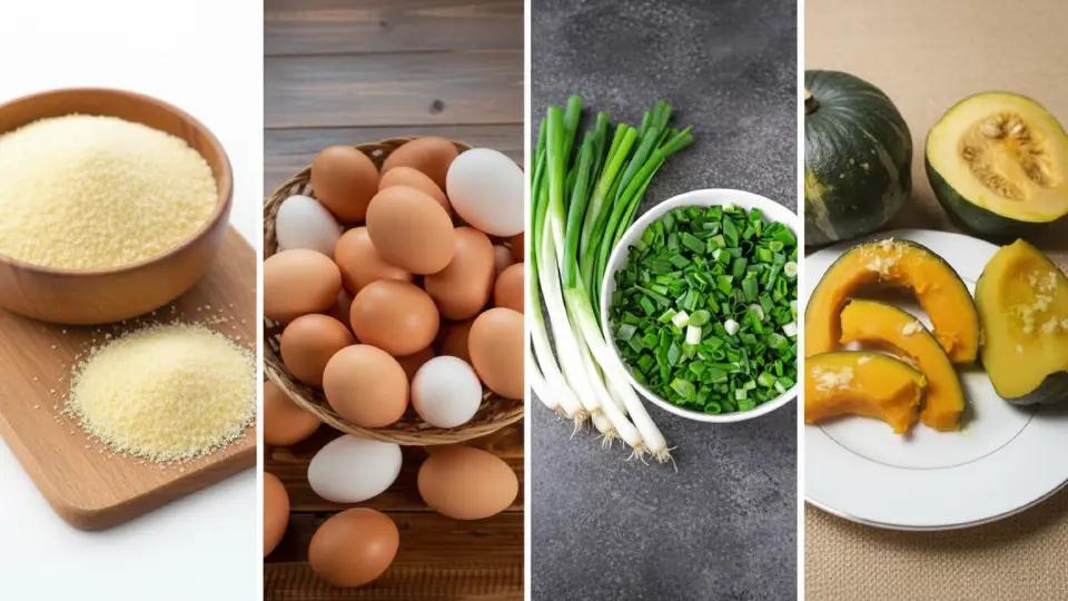 Ingredientes para la tortilla del chiriuchu