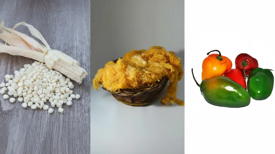 Ingredientes del chiriuchu que representan las tres regiones de Peru
