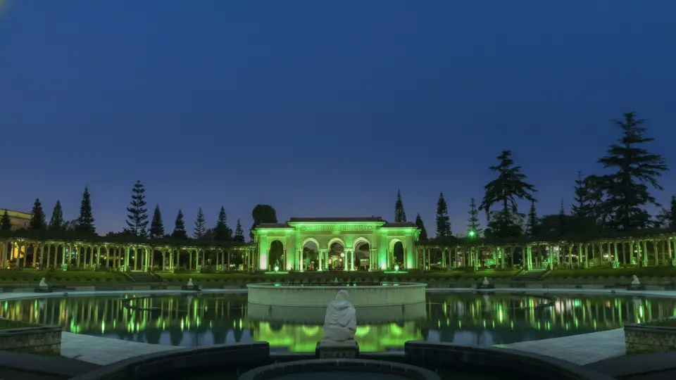 Loggia monument inside the Magic Water Circuit park
