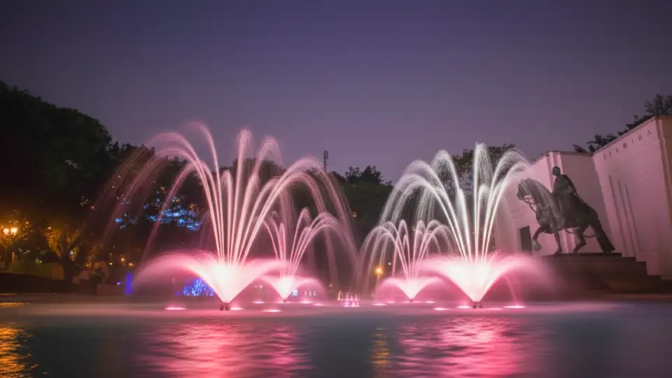 Fermín Tangüis monument in the Magic Water Circuit park