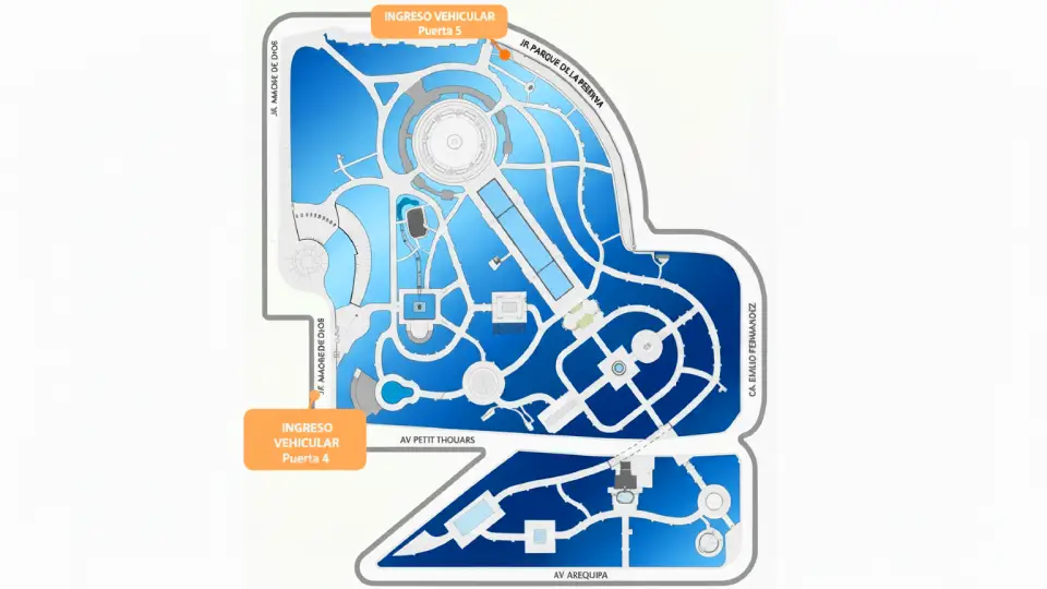 Vehicle access map of the Magic Water Circuit
