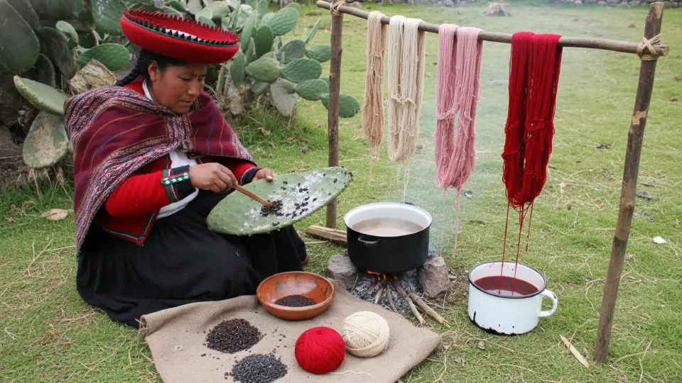 Use of cochineal in Chinchero textile production