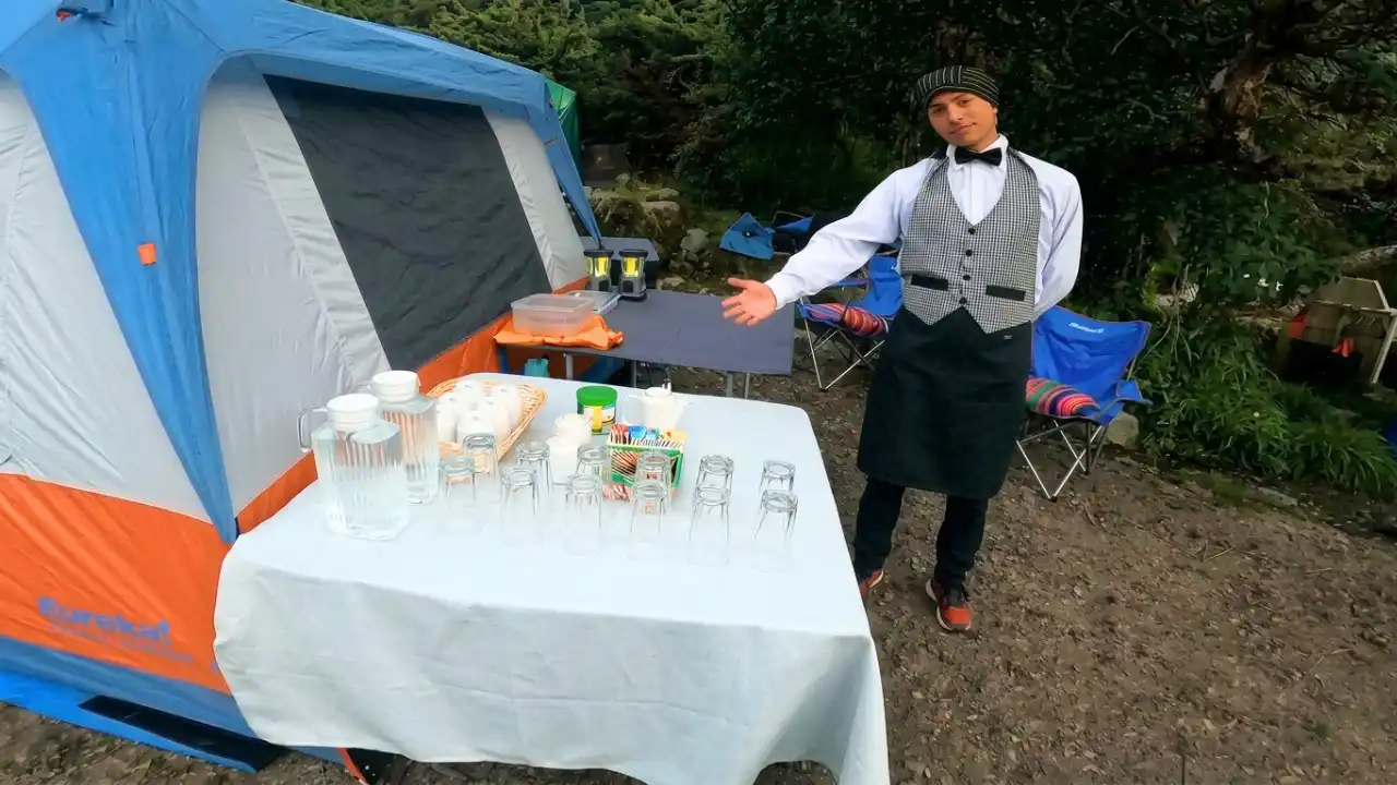 Luxury Inca Trail, gourmet meals, trekking meals