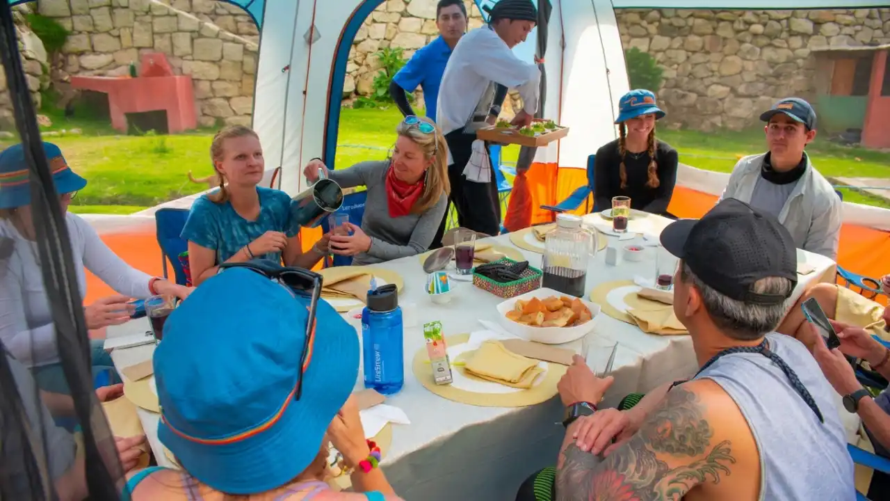 Camino Inca lujo comida gourmet trekking