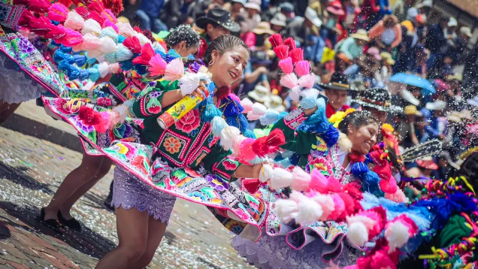 Music and dance in the streets of Cusco during the festivities