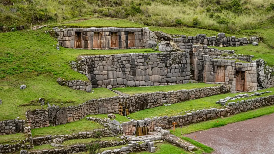 Templo Inca de piedra dedicado a ceremonias al agua