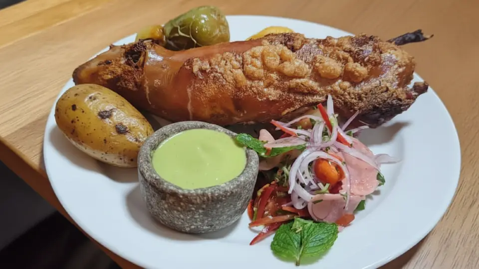 Cuy al horno, typical of Cusco, is widely consumed at birthdays and family celebrations.