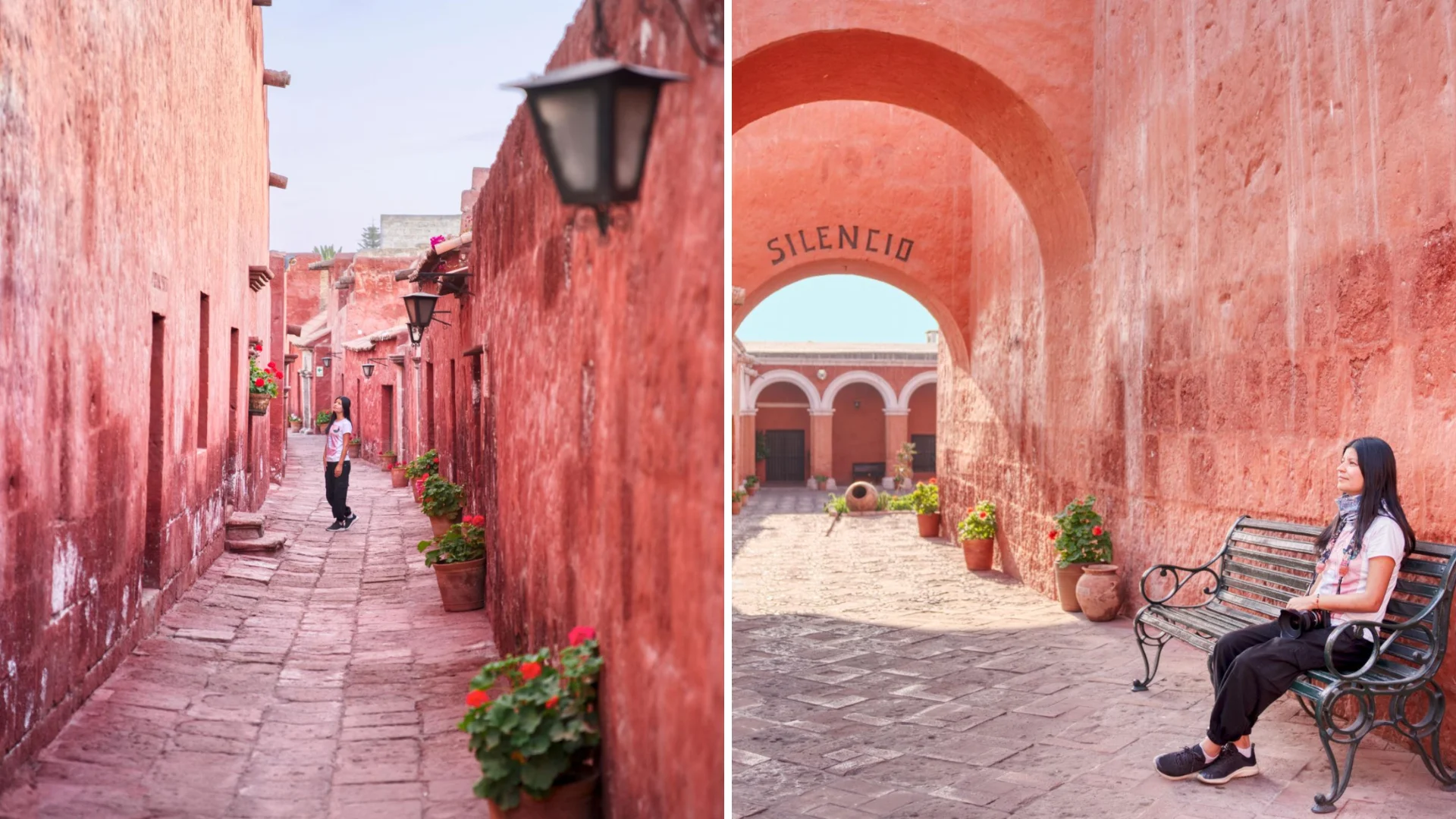 female traveler Santa Catalina Monastery Arequipa