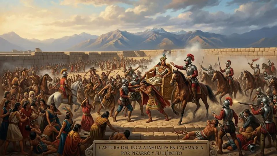 Captura del Inca Atahuallpa en Cajamarca