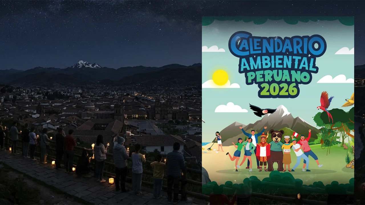 People participate in Earth Hour 2026 in Peru by turning off lights to promote environmental protection.