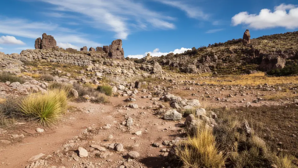 Pre-Inca archaeological site of the Huacrachucos in Huánuco, Perú