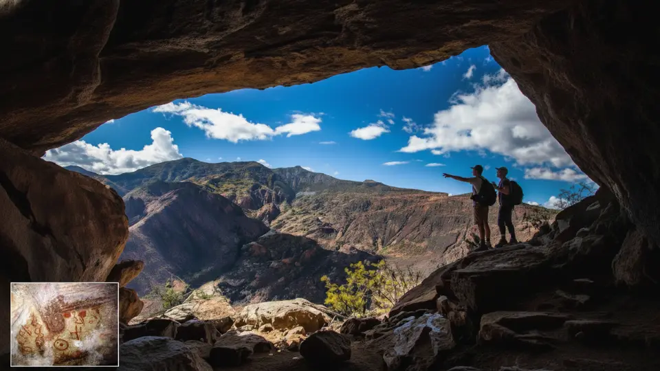 Pinturas rupestres en Quilla Rumi en Huánuco Perú